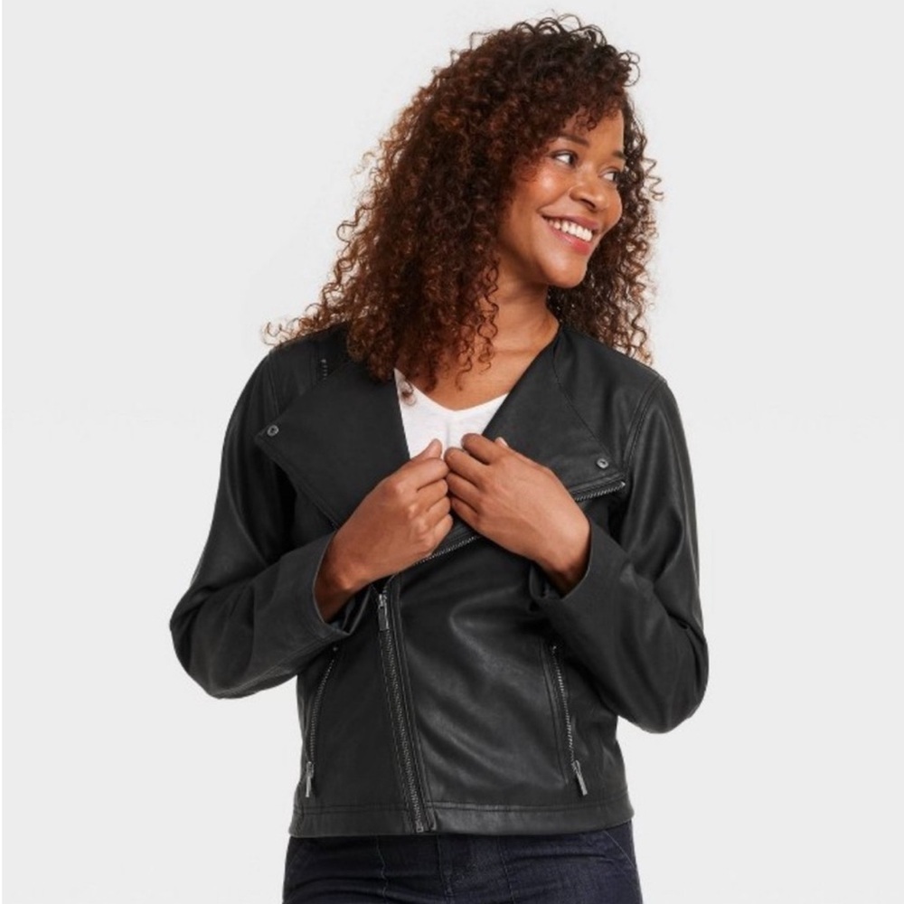 Knox Rose Moto Jacket Black -1X - Picture 2 of 5
